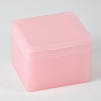 Pot cosmétique carré en plastique PP de 300g avec clip, flacon de rangement pour cotons démaquillants, visage, cheveux, conteneur vide personnalisable pour crème