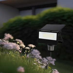 Faretto LED 20W con Pannello Solare Monocristallino, 1800LM 4000K IP65, Corpo in ABS, Sensore di Movimento a Microonde, Certificato ROHS per Strade - Product Image 3