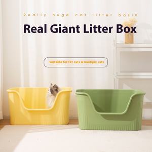 Caja de arena para gatos de plástico fácil de limpiar al por mayor con <span class=keywords><strong>bandeja</strong></span> de arena para inodoro para gatos de espacio interior abierto de 20l - Product Image 3