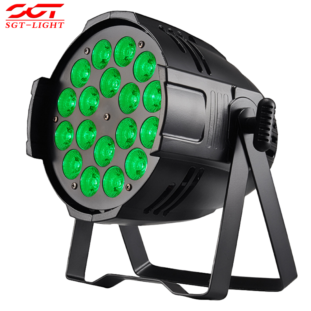 Compact RGBW Stage Par Fixture 18x10W Aluminum Housing With Master Slave Auto Sound for DJ Bar Night Show Lighting
