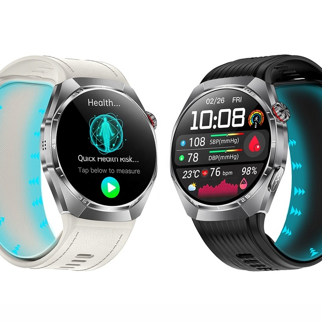 S205 Medical Grade ECG Smart Watch Air Pump Blood Pressure Sleep Tracker SOS Remote Care