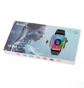 <span class=keywords><strong>Smartwatch</strong></span> Android 4G 2026 con SIM, Nero Argento, 16GB, Ultra3AI, Orologio Microwear S9 Ultra AI 3 5G Connesso - Product Image 1