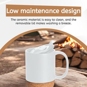 36pcs Glossy 15oz Ceramic Sublimation Blanks Coffee Tumbler Mug with Handle Wooden <b>Pad</b> <b>for</b> DIY <b>Back</b> to School Vintage - Product Image 4