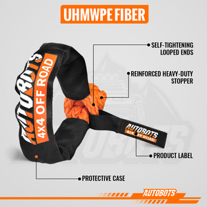 Рулевое кольцо для самовосстановления автоботов с низким коэффициентом трения для буксировки внедорожных автомобилей 2 шт. 4x4 полиэфирная сверхпрочная 1/2in мягкая скобка - Product Image 3