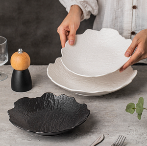 จานอาหารเซรามิกคุณภาพสูง ดีไซน์ลายหินแบบไม่สม่ำเสมอ ปรับแต่งได้สำหรับร้านอาหารและโรงแรม ขายส่ง - Product Image 6