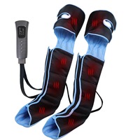 Bottes de massage des jambes et des pieds à compression d'air professionnelles à 4 chambres avec fermeture éclair pour la relaxation
