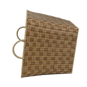 Custom-made faux rattan minimalist <b>square</b> woven storage <b>basket</b> for kitchens, household rattan tabletop snack and sundry <b>baskets</b>. - Product Image 2