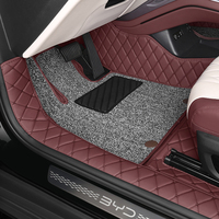 Pour BYD Seal DMI EV Custom Fit Accessoires de voiture Tapis de sol Intérieur Tapis de coffre en cuir Matériau ECO pour siège avant et arrière Bleu