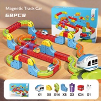 Cube magique, blocs de construction magnétiques en plastique, piste de voiture, train électrique anti-gravité, train à grande vitesse, petit train