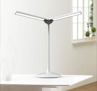 Lampe de table LED à double abat-jour, lampe de bureau 3 couleurs, lampe de lecture flexible à col de cygne pour l'étude, lampe de vente complète à prix d'usine