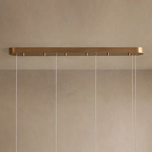 נברשות שיש טבע ליניארי הוביל מותרות תליון אור סלון alabaster - Product Image 5