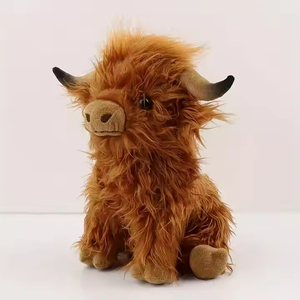 Muñeco de peluche <span class=keywords><strong>Kelo</strong></span> Highland Cow, tela de algodón suave, relleno cálido, algodón de polipropileno, unisex, juguete de yak de pelo largo de alta calidad - Product Image 4