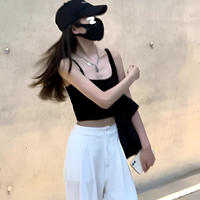 Haut court séduisant sans bretelles pour femme, style sportif avec nœud, en tricot écologique, respirant, haute élasticité, idéal pour l'été