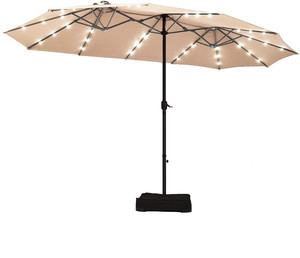 Paraguas ovalado doble de 450x260cm, la mejor calidad, superventas, paraguas de jardín para <span class=keywords><strong>patio</strong></span> al aire libre con luz LED solar para negocios - Product Image 5