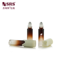 Flacon roll-on en verre BLPY-10ML avec bouchon en métal doré, bille roulante en acier inoxydable 304, emballage pour huiles essentielles, parfums et cosmétiques