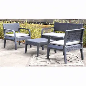 Hot selling furniture plastic / wicker sofas outdoor rattan sofa set with CE certificate