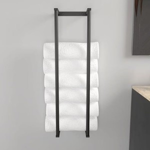 <span class=keywords><strong>Porte</strong></span>-serviettes vertical minimaliste en acier inoxydable, <span class=keywords><strong>sans</strong></span> perçage, fixation murale, étanche, antirouille, support de rangement pour serviettes - Product Image 1