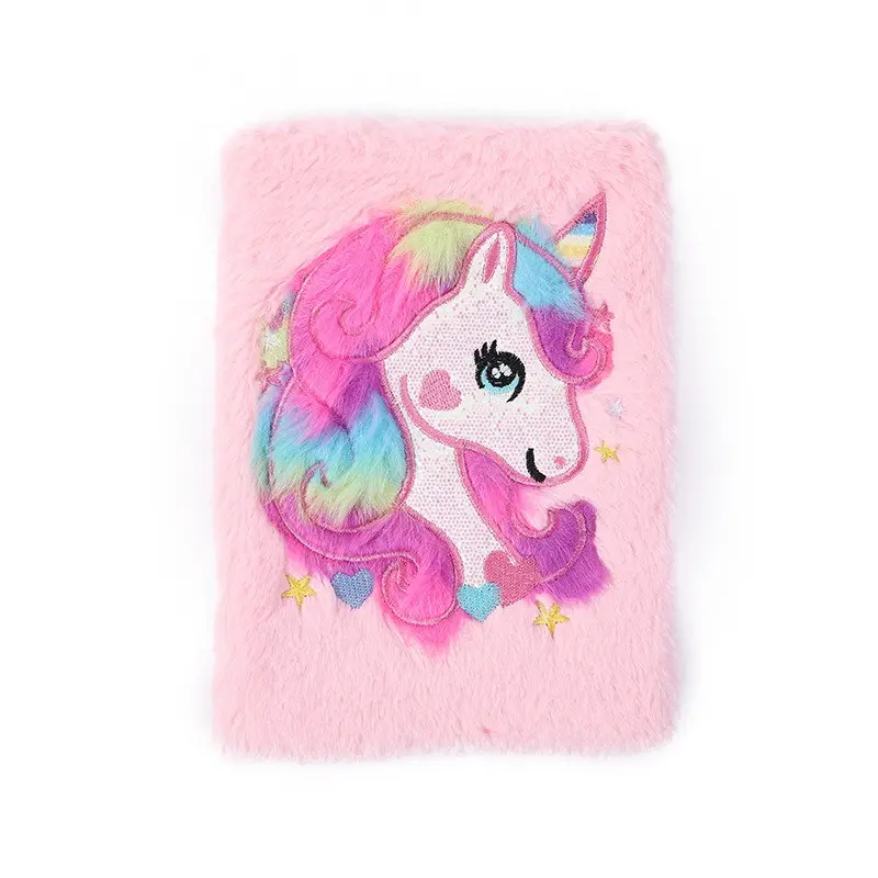 Neue Cartoon Traum farbe Einhorn Plüsch Notebook Student Notepad