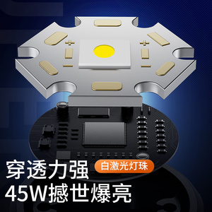 เสินฮั่ว Y32 ไฟฉายแบบชาร์จไฟได้ 45W เลเซอร์สีขาว LED ความสว่างสูงไฟฉายกันน้ำกลางแจ้ง - Product Image 1