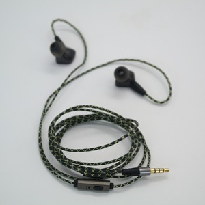 Sennheiser Headphone Cable IE80 IE81 IE8 With Mic Replacement 3.5mm Plug Woven TPE Black Green - Product Image 5