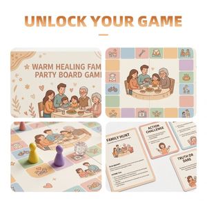Jeu de cartes familial portable en carton haute densité mat anti-taches avec poignée pour les loisirs à domicile et les week-ends - Product Image 3