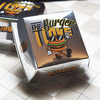 Caja de hamburguesas de cartón de calidad alimentaria