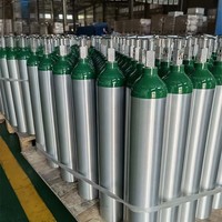 Tanque de CO2 de Aluminio de Grado Alimenticio DOT 3AL para Bebidas y Acuarios, Botella Generadora de CO2 de 1L, 5lb, 10lb, 20lb, 50lb