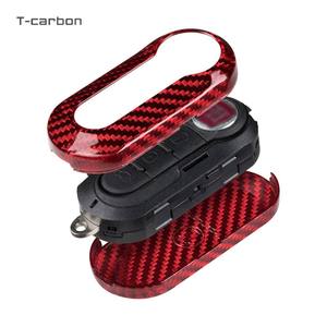 Ventes d'usine - Étui pour clé de voiture Fiat 500 - Housse de clé de voiture en fibre de carbone tendance - Accessoires intérieurs de voiture - Housse de clé - Product Image 6