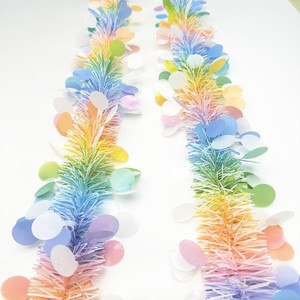 DAMAI Easter Decoration Macaron Color Foil Fringe Garland Party Tinsel Streamer for Easter Kids Day Christmas Plastic Material - Product Image 3
