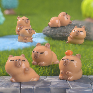 Statuetta di Capibara in Resina Simil-Porcellana, Stile <span class=keywords><strong>Zen</strong></span> e Costiero, Decorazione da Scrivania per Ufficio, Regalo - Product Image 5