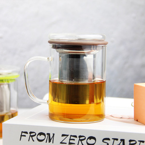 <span class=keywords><strong>Tazza</strong></span> da Tè in Vetro con Infusore e Coperchio, Vendita all'Ingrosso di Fabbrica - Product Image 2
