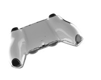 Coque de protection rigide transparente, design fendu, en cristal, pour contrôleur PS5