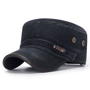Four Seasons Universal Washed Vintage <b>Flat</b> <b>Cap</b> Leather Edge Retro Faded <b>Men</b> Women Casual Sports <b>Cap</b> Fishing Camp Hat <b>Cap</b> for <b>Men</b> - Product Image 2