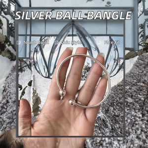 925 Sterling Silver Open Adjustable Double <b>Ball</b> <b>Bracelet</b> for Women Ethnic Style Jewelry for Party or Wedding - Product Image 3