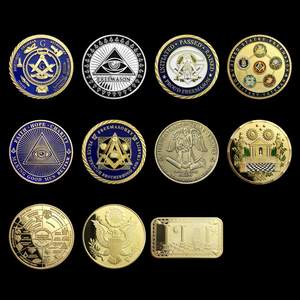 -Mason moneda orgulloso masón fe caridad y espero que 24K chapado en oro de Metal Moneda de desafío - Product Image 6