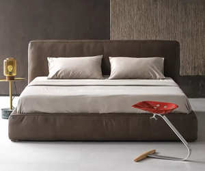 Nội thất nhà sang trọng Giường hiện đại Giường da thật dành cho giường cỡ King Queen Bộ nội thất phòng ngủ - Product Image 6