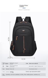 Zaino per Studenti all'Ingrosso, Zaino da Viaggio per Uomo, Borsa per <span class=keywords><strong>Laptop</strong></span> Resistente, Zaino Impermeabile Elegante per Computer e Affari - Product Image 3