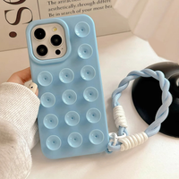 Coque de téléphone en silicone avec ventouse et chaîne pour iPhone 18 Pro, 17, 16, 15, 14, 13, 12, 11 Pro Plus, antichute