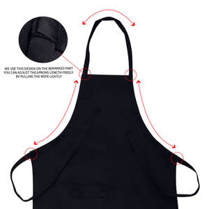 <b>Neck</b> <b>Tie</b> Sleeveless Aprons Polyester Special Curved Shape Multi Pockets Lightweight Machine Washable Fashionable for Kitchen - Product Image 5