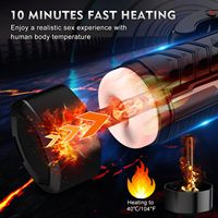Handlicher Penis-Trainer mit zusätzlicher Stimulation, schneller Erwärmung, Blas-, Saug- und Stoßfunktion, elektronischer männlicher Masturbator