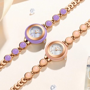 Reloj Drioshipping con Cristal Verde, Esfera Pequeña Exquisita, Cadena Dorada, Relojes de Cuarzo, Joyería Elegante a Prueba de Agua - Product Image 4