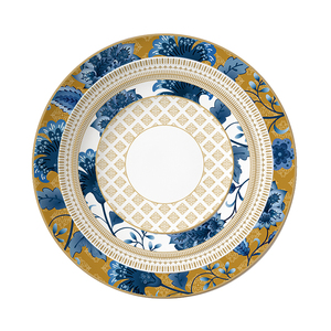 Dinner Plates <b>for</b> Catering <b>Dinnerware</b> <b>Sets</b> Bone China Gold & Blue Modern Luxury Tableware Wholesale Small Plates Customized Logo - Product Image 2
