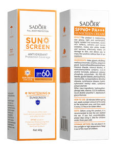 SPF60A + Crema de protección <span class=keywords><strong>solar</strong></span> <span class=keywords><strong>Gel</strong></span> Loción de aislamiento Hidratante de larga duración Blanqueamiento <span class=keywords><strong>Protector</strong></span> impermeable Crema <span class=keywords><strong>solar</strong></span> Herramienta - Product Image 3