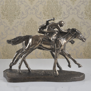 Cuộc Sống Kích Thước Ngoài Trời Đẹp Hiệp Sĩ Bức Tượng Cưỡi Một Con Ngựa Nhựa Điêu Khắc Trong Nhà Mô Hình - Product Image 3