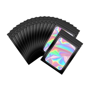 Laser Zip Lock Plastic Aluminum Foil Ziplock Bag For Custom Smell Proof Mylar Bags With Clear Window For Food Storage