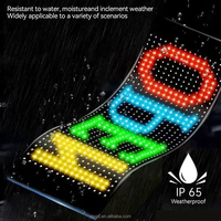 Panneau lumineux à matrice de pixels LED USB 5V, contrôle par application Bluetooth, affichage publicitaire défilant, signalisation LED RGB pour voiture, animation programmable pour voiture
