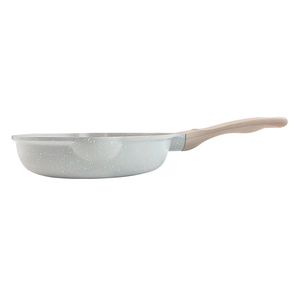 Poêle à frire profonde en aluminium antiadhésive, grande capacité, avec bec verseur, compatible gaz et induction, couvercle en verre, poignée en bakélite - Product Image 3