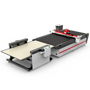 Paket endüstrileri için besleme tablosu ile CNC titreşimli bıçak kesici dijital karton kağıt kesme makinesi - Product Image 3