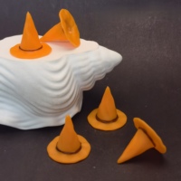 25mm Mini Sorcière Chapeaux Résine Miniatures Poupée Figurines pour Halloween Poupée Accessoires Slime Charms