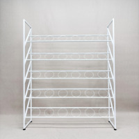 Présentoir à fleurs en métal blanc en gros, support de présentation multi-niveaux pour fleuriste, porte-seau à fleurs pour fleuriste et supermarché